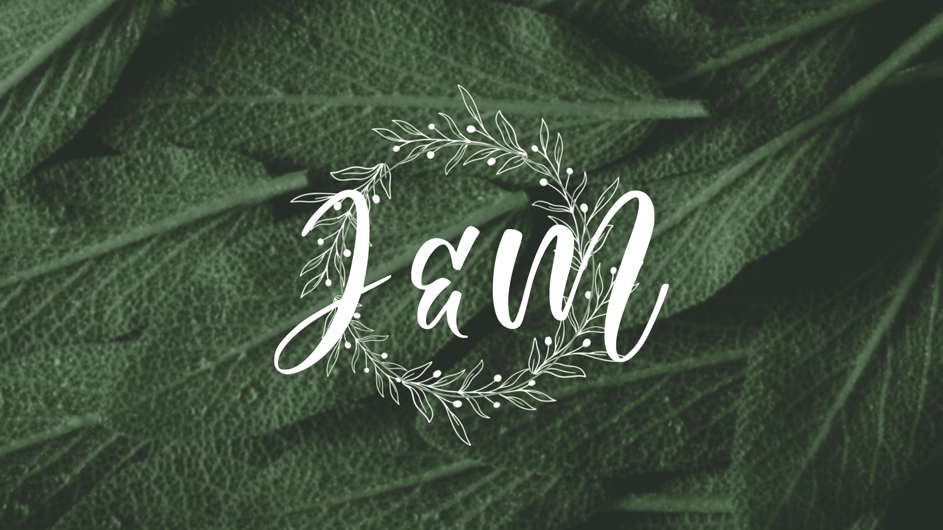 sage green Wedding Design Logo Jeanette and Marco