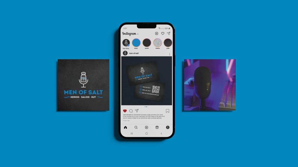 Men of Salt Social Media Overview on a smartphone