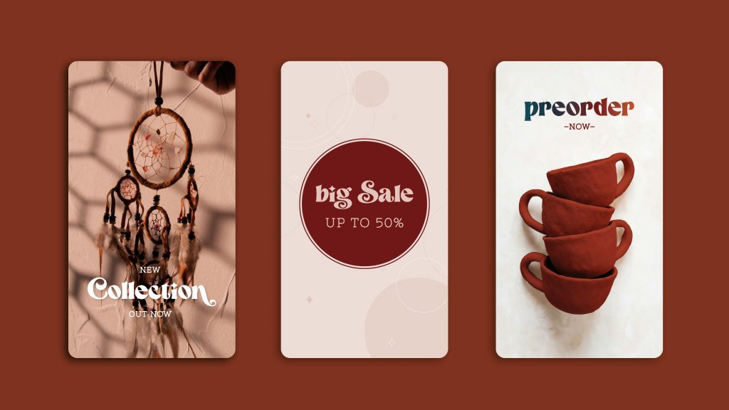 Overview Social Media Story Templates for Sales-Options for Tinkabunt